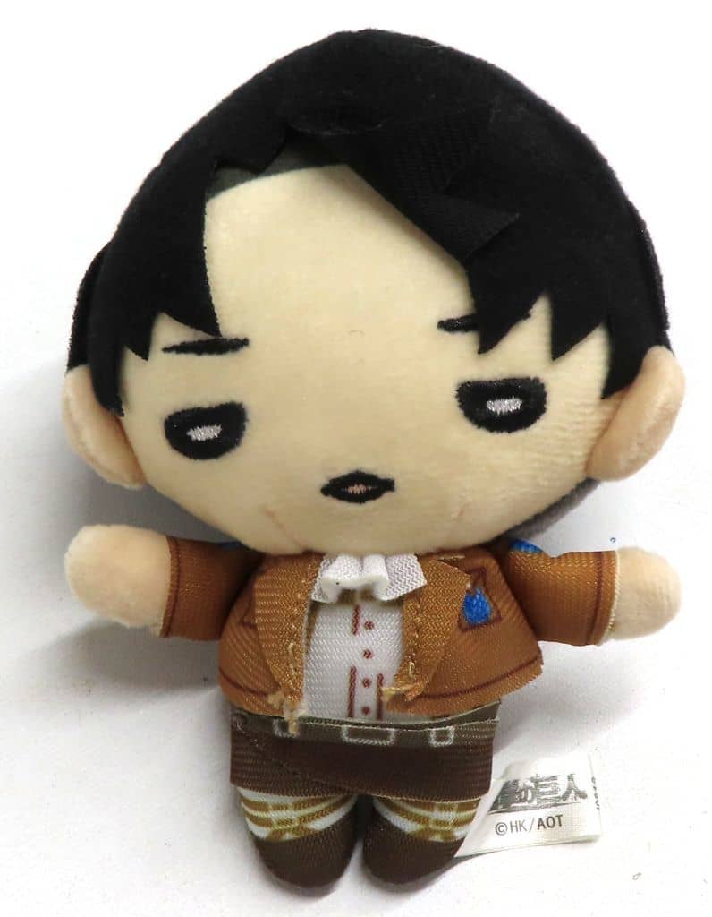 Levi Ackerman Normal Attack on Titan Nitotan Plush Toy with Ball Chain Key Chain [USED]
