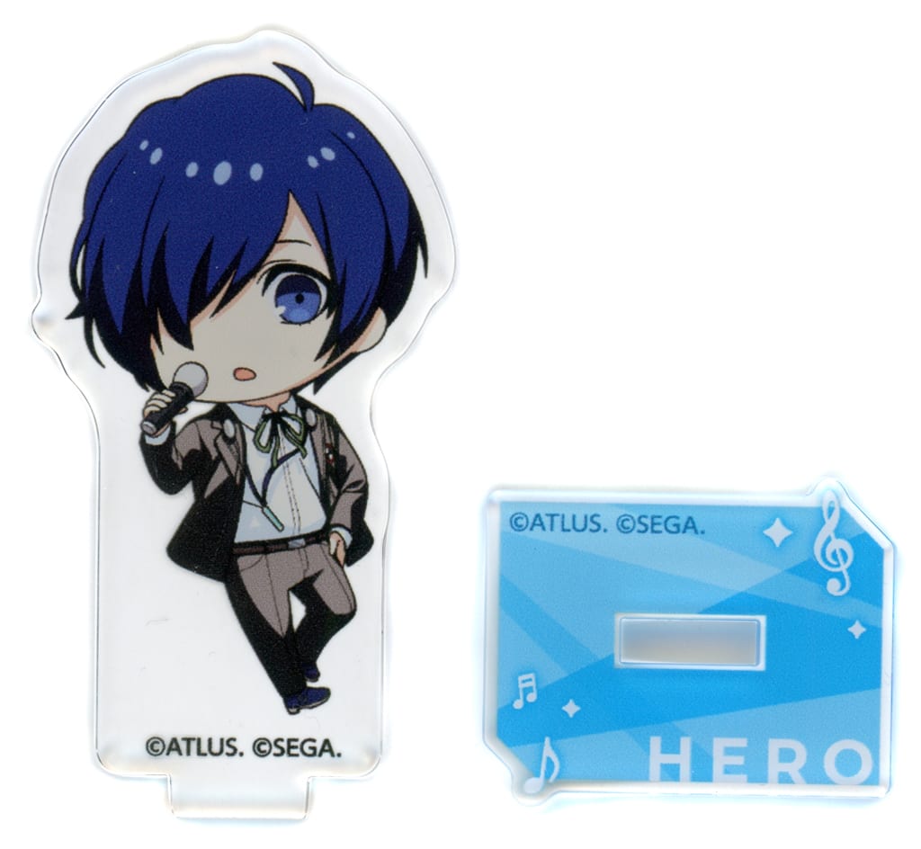 Persona 3 Reload Protagonist Mini Acrylic Stand Persona 3 Reload & Persona 5 Tactica Karaoke Manekineko Exclusive Acrylic Stands [USED]