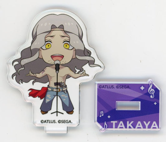 Persona 3 Reload Takaya Mini Acrylic Stand Persona 3 Reload & Persona 5 Tactica Karaoke Manekineko Exclusive Acrylic Stands [USED]