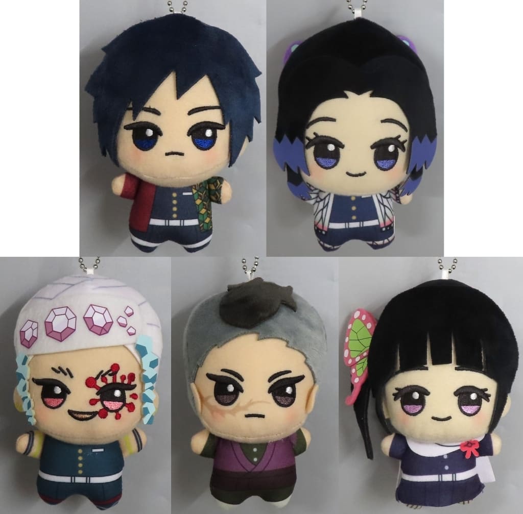 Shinobu Kocho, etc. Demon Slayer: Kimetsu no Yaiba Chibigurumi Vol.3 All 5 Types Set Key Chain [USED]