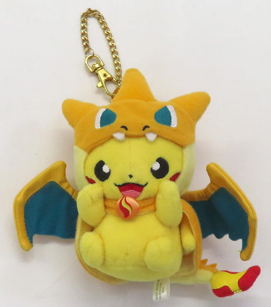 Pikachu Wearing Mega Charizard Y Poncho Open Mouth Pokemon Mascot Pokemon Center Limited Mascot [USED]