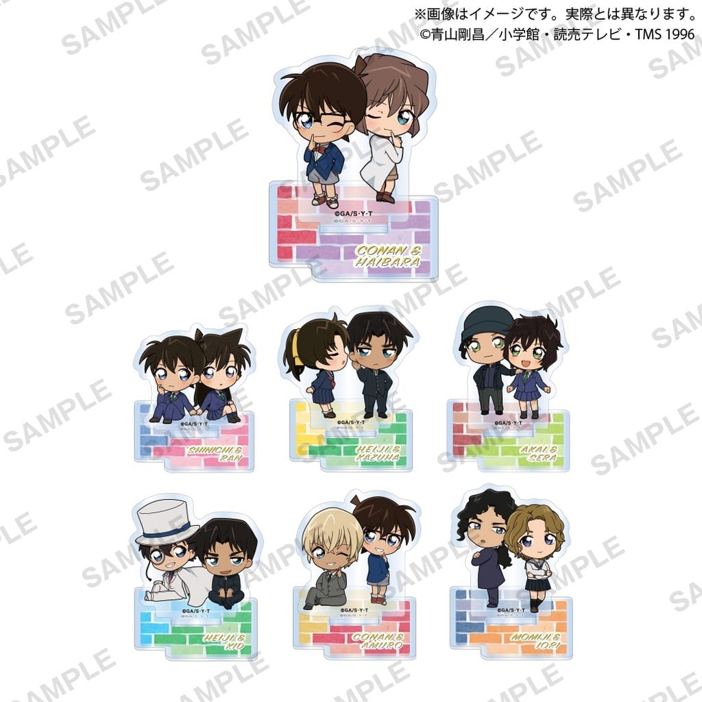 Conan Edogawa, etc. Detective Conan Petit Acrylic Stand Duo Colle All 7 Types Set Acrylic Stand [USED]