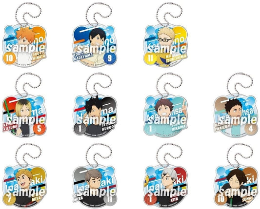 Tobio Kageyama, etc. Haikyu!! Cleaning Decorate Acrylic Keychain All 11 Types Set Key Chain [USED]
