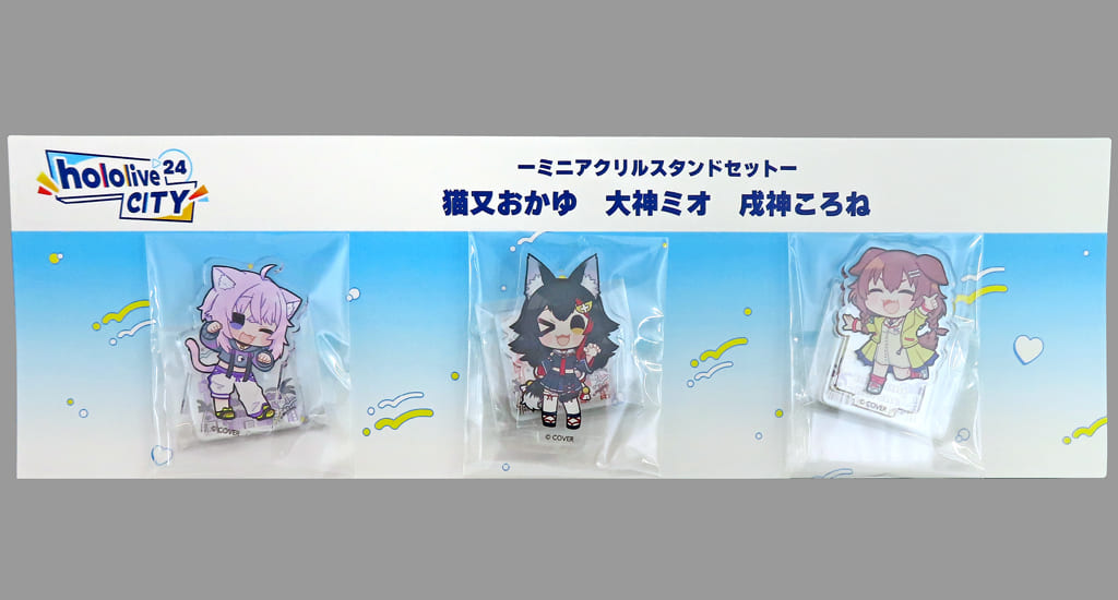 Nekomata Okayu, etc. VTuber Hololive Hololive Gamers Mini Acrylic Stand Hololive City'24 Exclusive Set of 3 Acrylic Stands [USED]