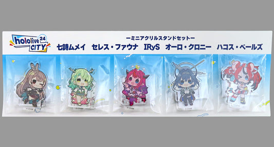 Fauna Ceres, etc. VTuber Hololive English Promise Mini Acrylic Stand Hololive City'24 Exclusive 5 Piece Set Acrylic Stands [USED]