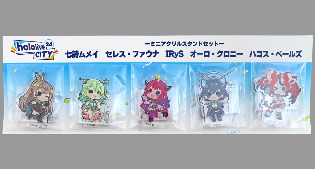 Fauna Ceres, etc. VTuber Hololive English Promise Mini Acrylic Stand Hololive City'24 Exclusive 5 Piece Set Acrylic Stands [USED]