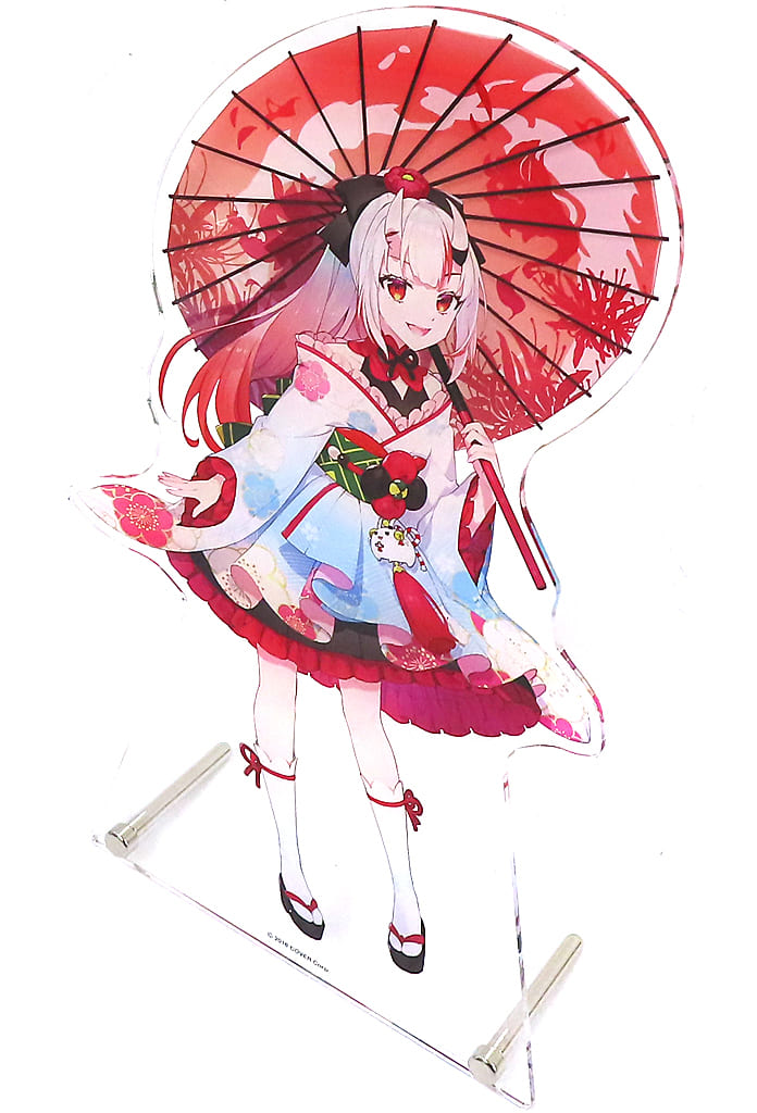 Nakiri Ayame Asian-Inspired Outfit VTuber Hololive Big Acrylic Stand Lawson Loppi HMV & Books Online Limited Acrylic Stands [USED]