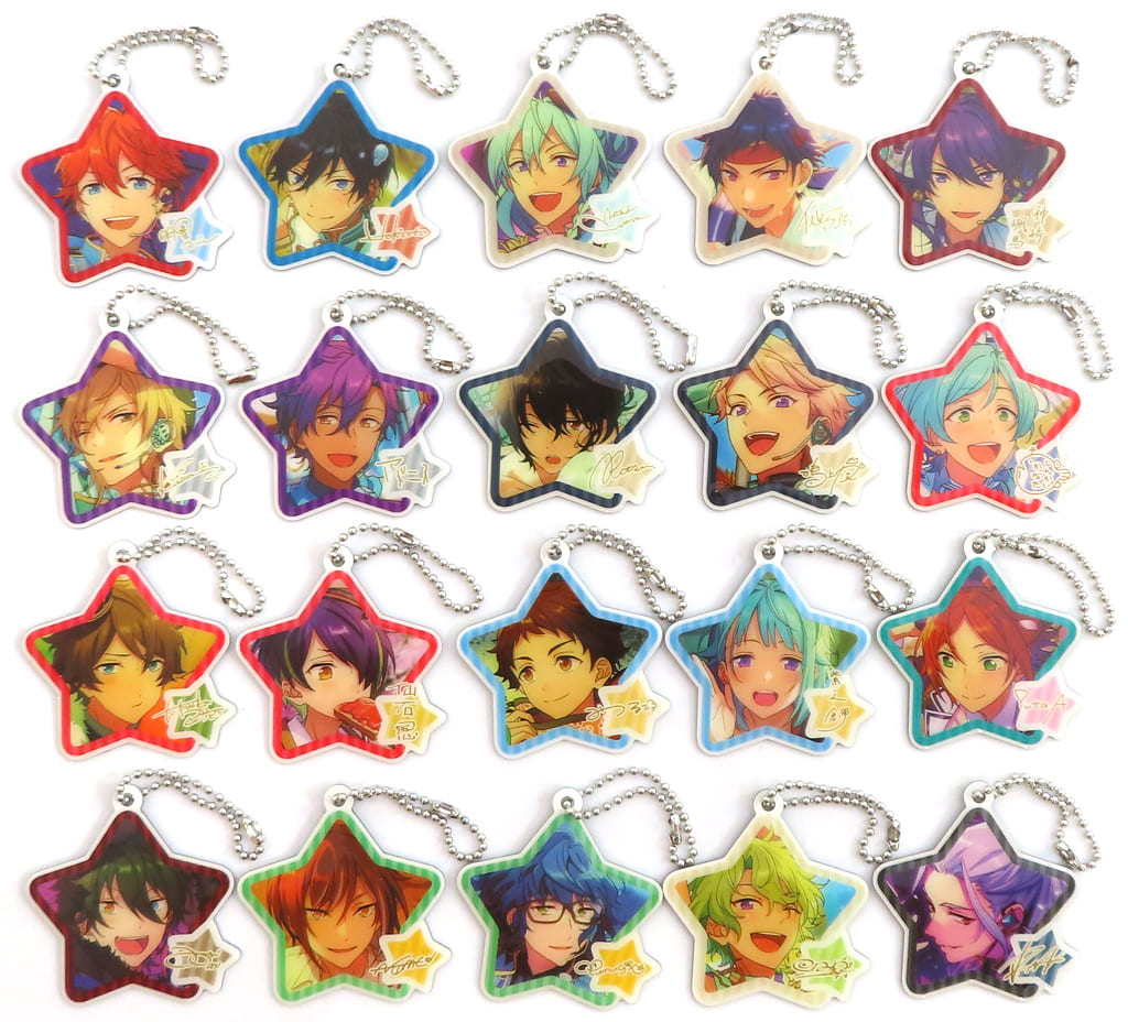 Souma Kanzaki, etc. Ensemble Stars! Kyuvic Plate Keychain Part 7 All 20 Types Set Key Chain [USED]