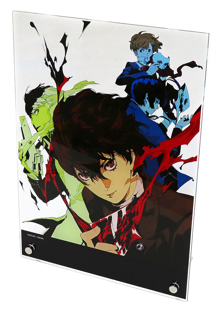 Persona Protagonist A4 Acrylic Panel Weekly Famitsu Collection ATLUS FES Exclusive Acrylic Stands [USED]