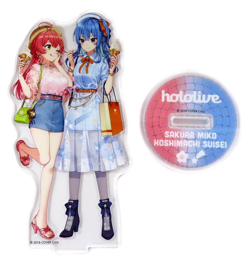 Sakura Miko Hoshimachi Suisei Outing Ver. VTuber Hololive Hololive Lottery Hololife! Repeat! Acrylic Stand Outing Ver. Acrylic Stand Prize Acrylic Stands [USED]