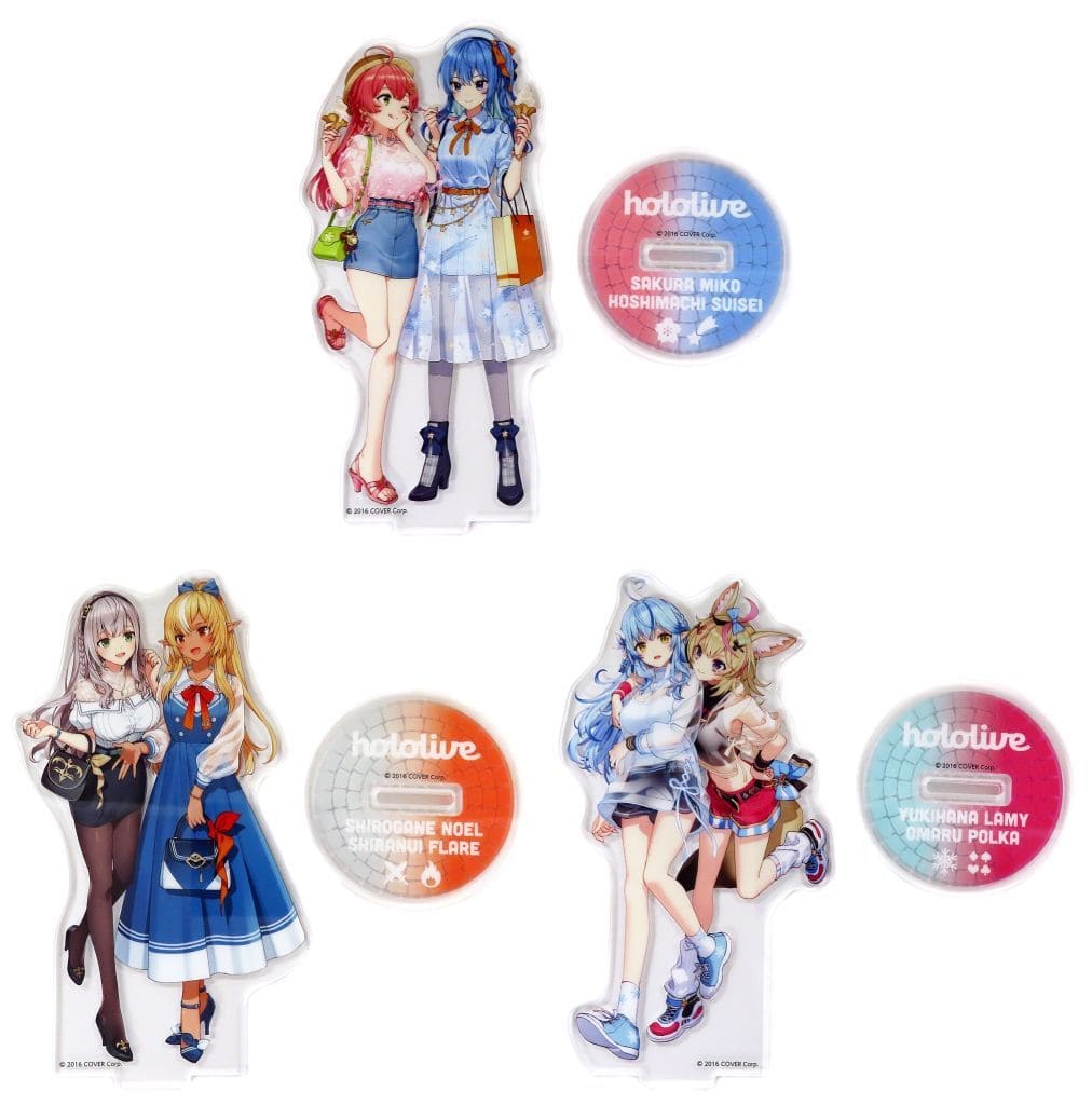Sakura Miko, etc. VTuber Hololive Hololive Lottery Hololife! Repeat! Acrylic Stand Outing Ver. Acrylic Stand Prize All 3 Types Set Acrylic Stands [USED]