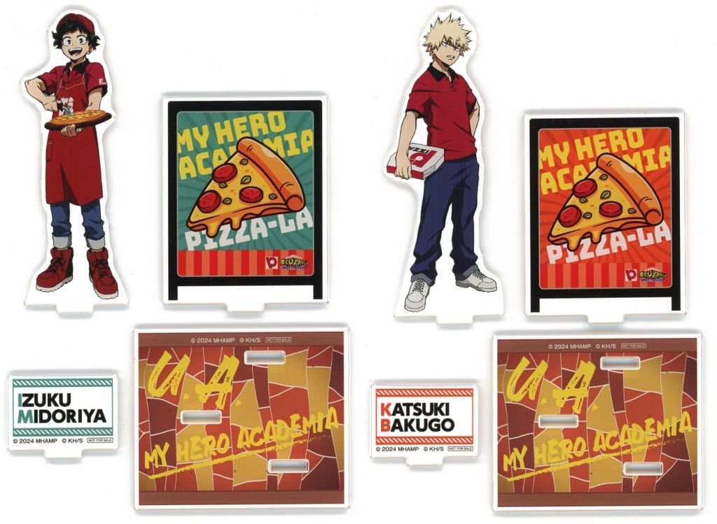 My Hero Academia THE MOVIE: You're Next Izuku Midoriya & Others Acrylic Stand Limited To Pizzeria Present Campaign Prize A 2 Types set Acrylic Stands [USED]