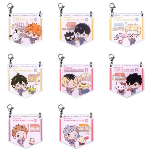 Shoyo Hinata, etc. Haikyu!! X Sanrio Characters Acrylic Charms Acrylic Assort All 8 Types Set Charm [USED]