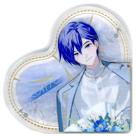 KAITO Hatsune Miku: Colorful Stage! Heart-Shaped Acrylic Block 4th Anniversary Thanksgiving Limited Acrylic Stands [USED]