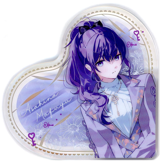 Mafuyu Asahina Hatsune Miku: Colorful Stage! Heart-Shaped Acrylic Block 4th Anniversary Thanksgiving Limited Acrylic Stands [USED]