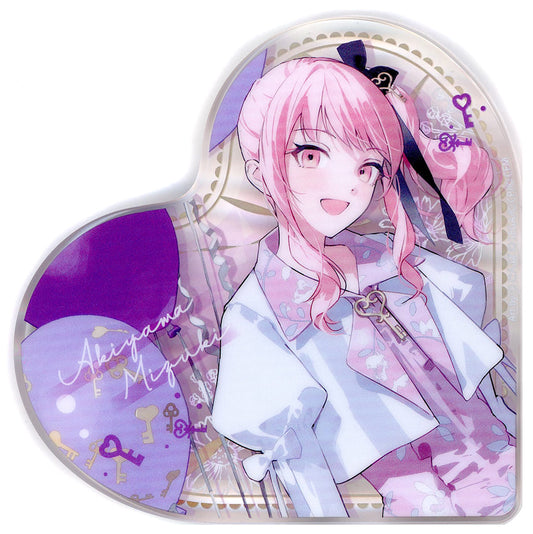 Mizuki Akatsukiyama Hatsune Miku: Colorful Stage! Heart-Shaped Acrylic Block 4th Anniversary Thanksgiving Limited Acrylic Stands [USED]