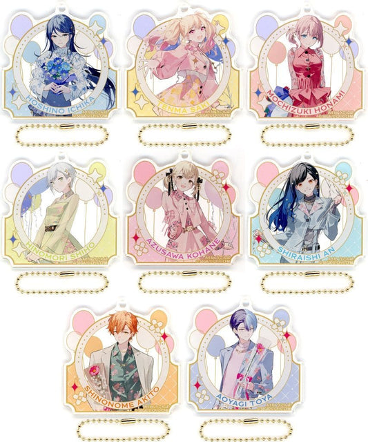 Saki Tenma, etc. Hatsune Miku: Colorful Stage! Acrylic Keychain Collection A 4th Anniversary Thanksgiving Limited All 8 Types Set Key Chain [USED]