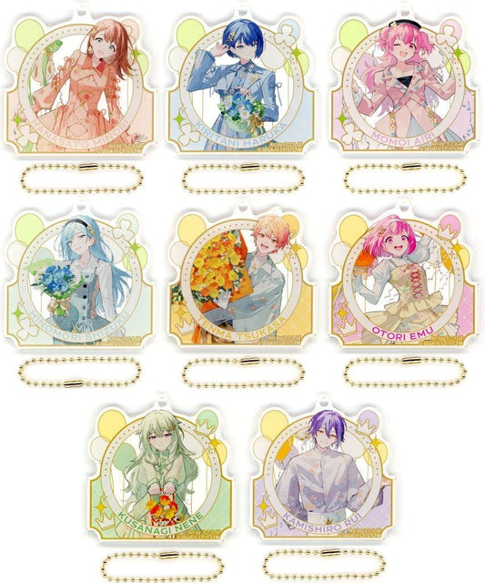 Minori Hanasato, etc. Hatsune Miku: Colorful Stage! Acrylic Keychain Collection B 4th Anniversary Thanksgiving Limited All 8 Types Set Key Chain [USED]