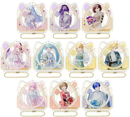 Kanade Yoisaki, etc. Hatsune Miku: Colorful Stage! Acrylic Keychain Collection C 4th Anniversary Thanksgiving Limited All 10 Types Set Key Chain [USED]