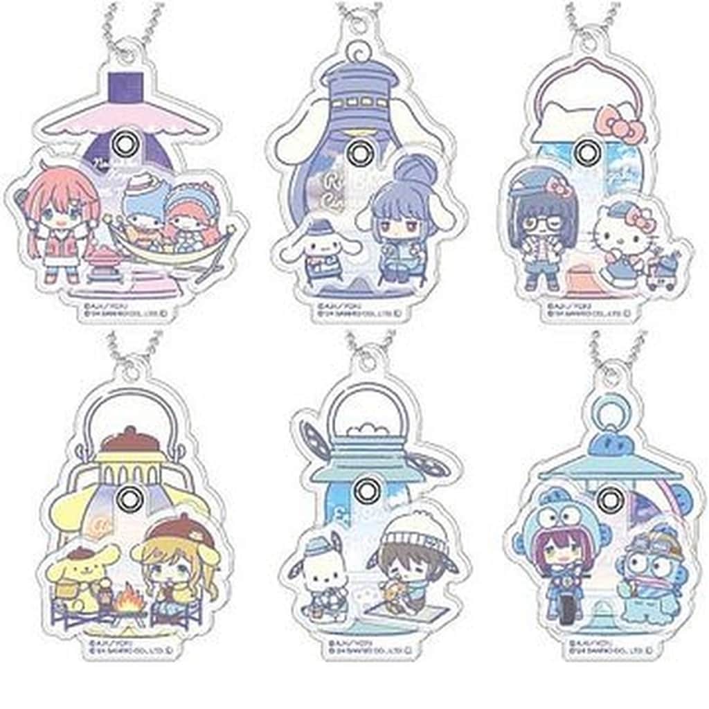 Nadeshiko Kagamihara, etc. Laid-Back Camp Season 3 x Sanrio Characters Purapura Acrylic Keychain All 6 Types Set Key Chain [USED]