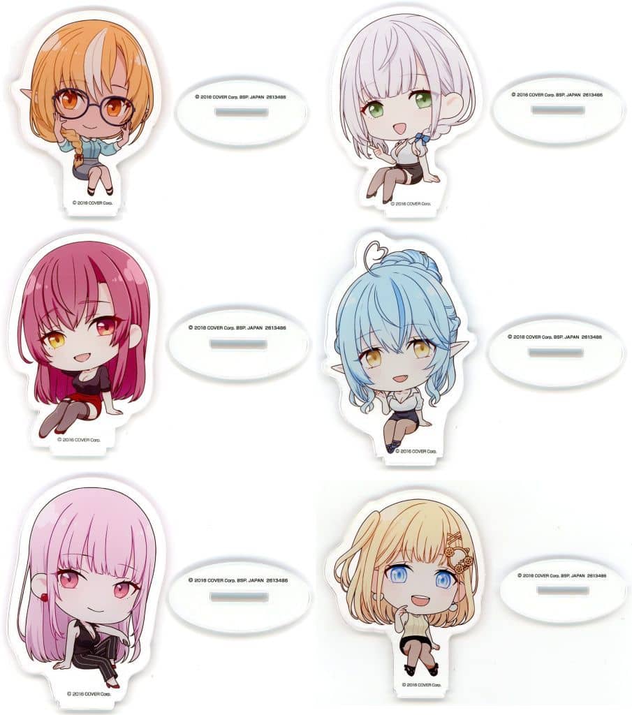 Flare Shiranui, etc. VTuber Hololive #Hololive If Petit: Relax Time Acrylic Plate with Stand Office Style Ver. Vol.1 All 6 Types Set Acrylic Stands [USED]