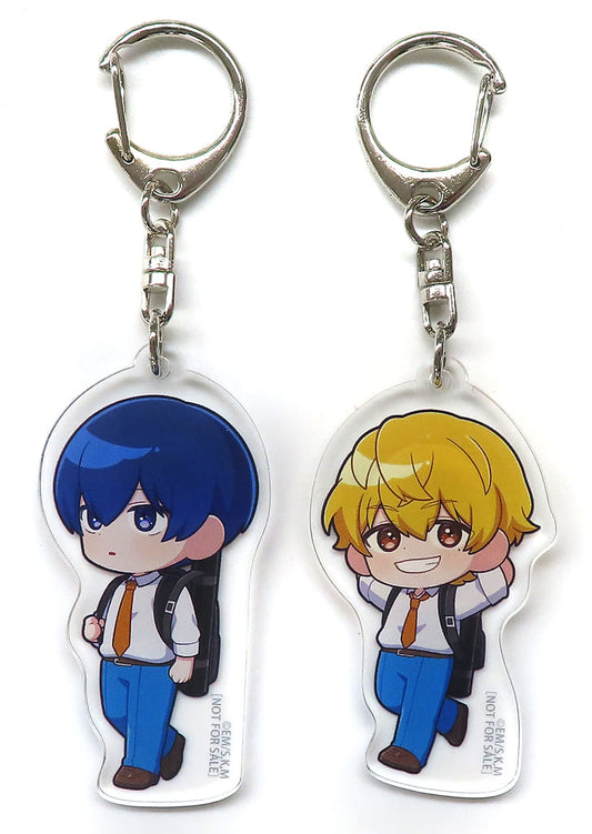 Haruka Kiyomine Kei Kaname Oblivion Battery Newly Drawn Mini Character Acrylic Keychain animate Limited Blu-ray/DVD Vol.1 & Vol.2 Linked Purchase Bonus 2 Piece Set Key Chain [USED]