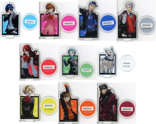 Persona 3 Reload x 100 Yen Shop Protagonist & Others Acrylic Stand All 10 Types Set Acrylic Stands [USED]