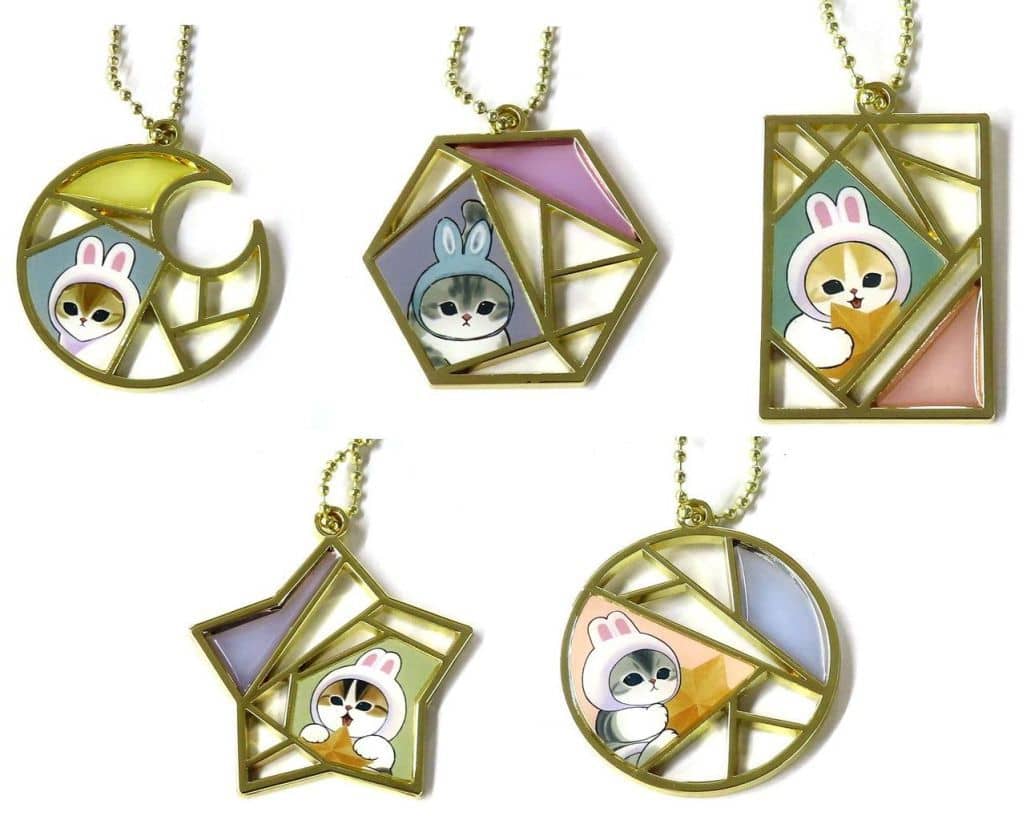 Usa-nyan Moon, etc. Mofusand Ichiban Kuji Accessories Charms Moon Usa-nyan no Hoshi Atsume Prize E All 5 Types Set Charm [USED]