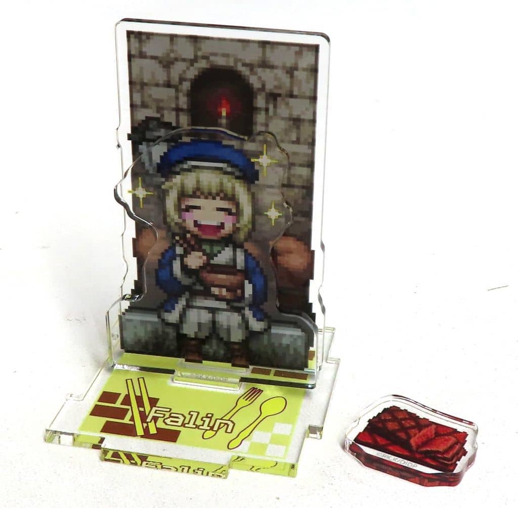 Falin Delicious in Dungeon Trading Acrylic Keychain Newly Drawn Chibi Pixel Art! Acrylic Stands [USED]