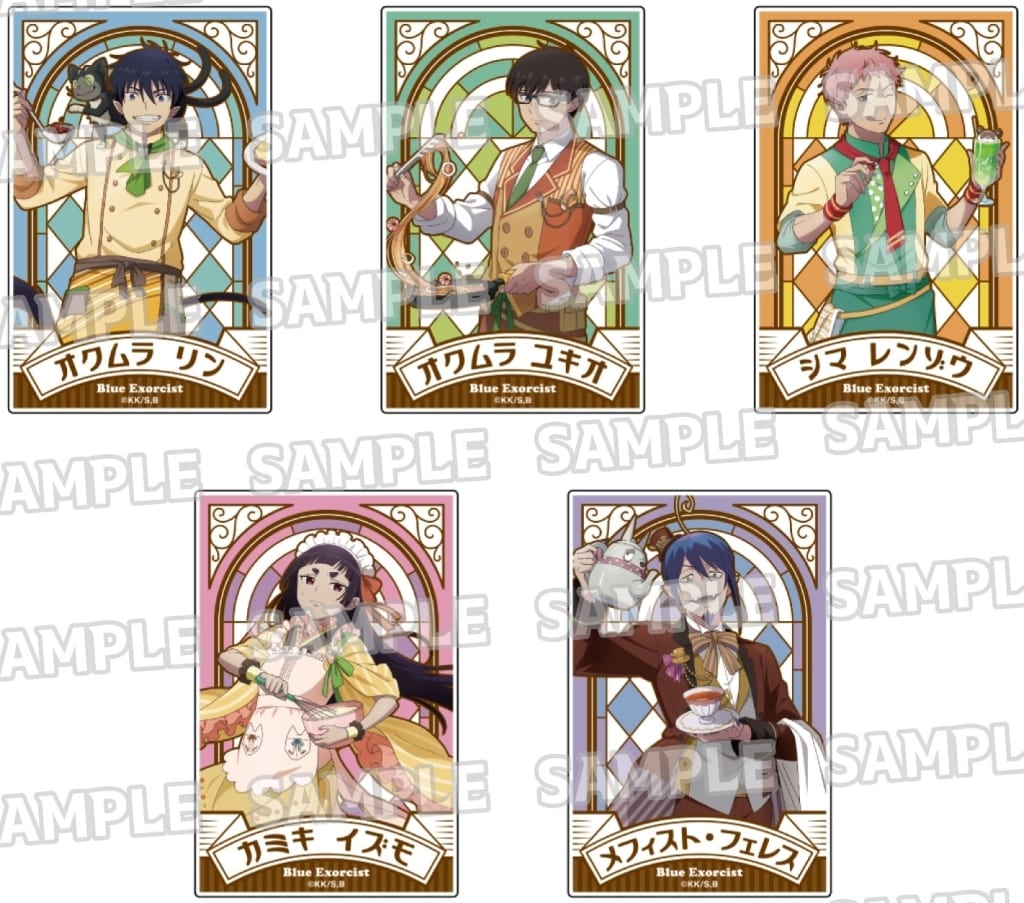 Rin Okumura, etc. Blue Exorcist: Shimane Illuminati Saga Original Illustration Acrylic Block Collection All 5 Types Set Acrylic Stands [USED]