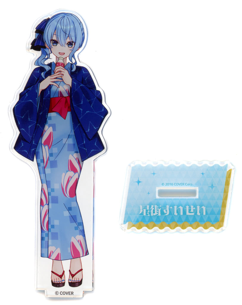 Hoshimachi Suisei VTuber Hololive Life-Scale Acrylic Stand Yukata Ver. Gokurakuyu Raku SPA Collaboration Vol.5 Fulolife Exclusive Acrylic Stands [USED]