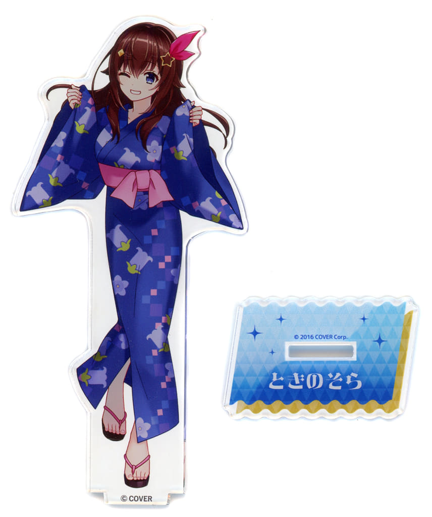 VTuber Hololive Tokino Sora Life-Scale Acrylic Stand Yukata Ver. Gokurakuyu Raku SPA Collaboration Vol.5 Fulolife Exclusive Acrylic Stands [USED]