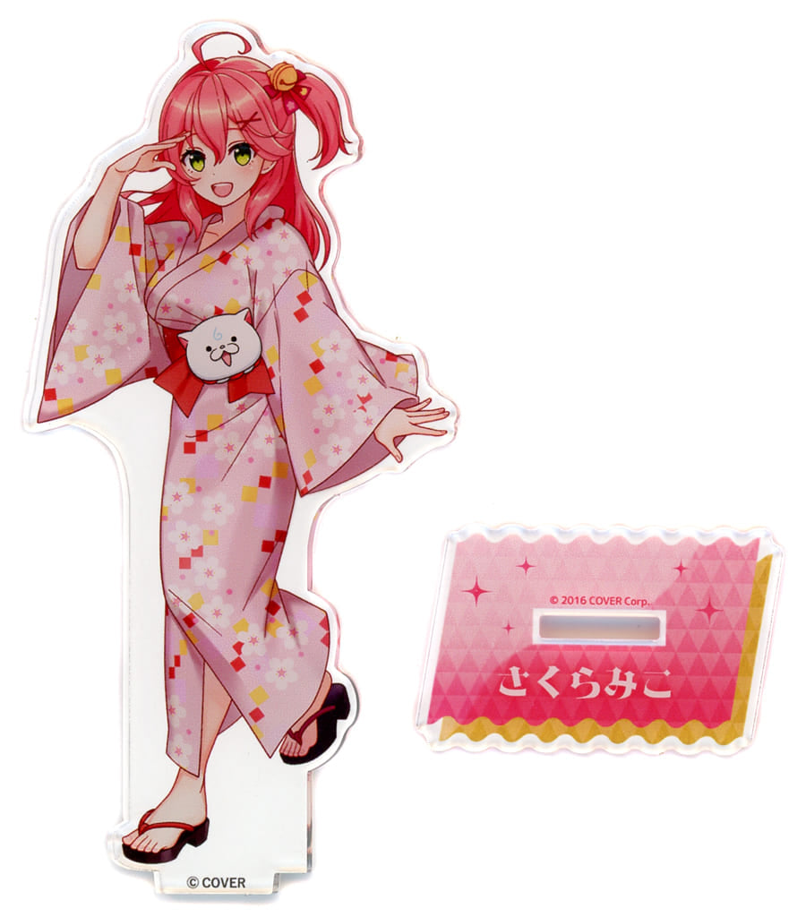 Sakura Miko VTuber Hololive Life-Scale Acrylic Stand Yukata Ver. Gokurakuyu Raku SPA Collaboration Vol.5 Fulolife Exclusive Acrylic Stands [USED]