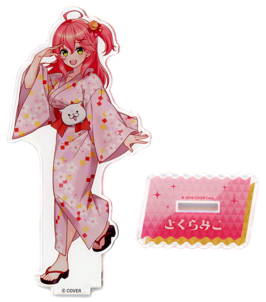 Sakura Miko VTuber Hololive Life-Scale Acrylic Stand Yukata Ver. Gokurakuyu Raku SPA Collaboration Vol.5 Fulolife Exclusive Acrylic Stands [USED]