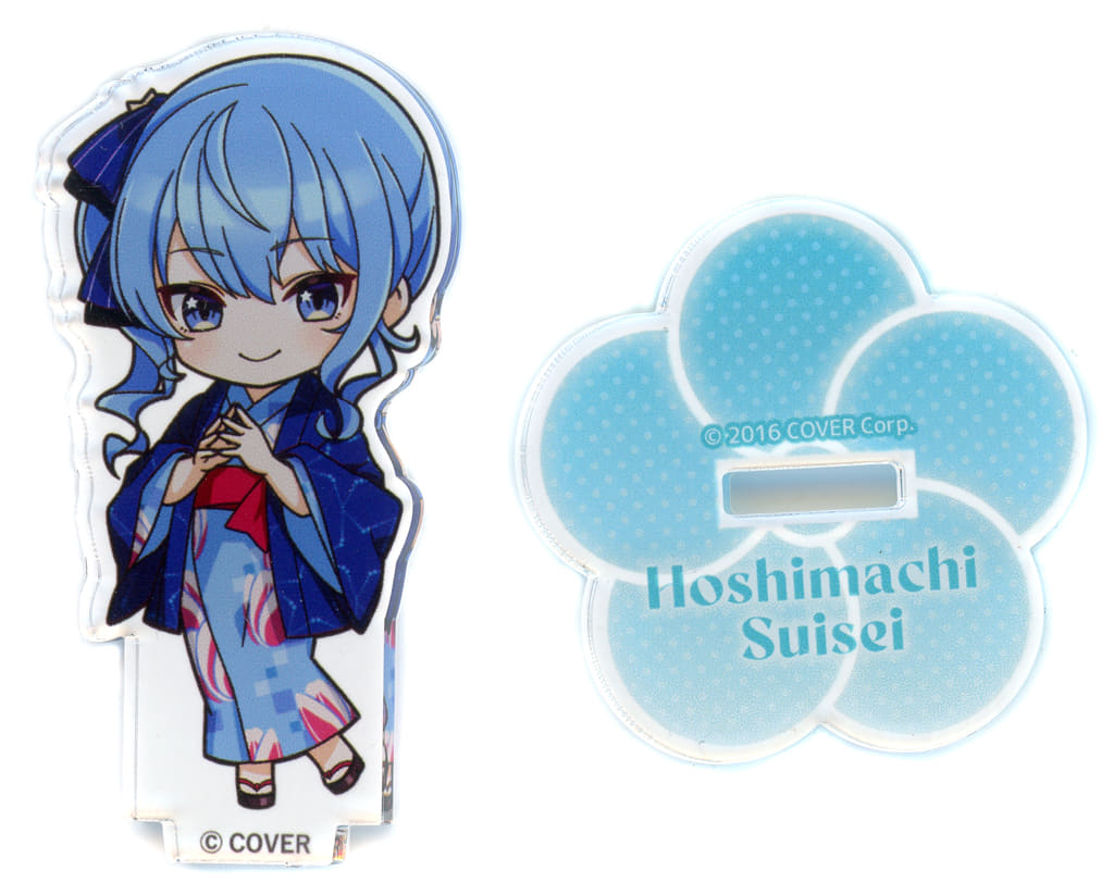 Hoshimachi Suisei VTuber Hololive Trading Acrylic Keychain Mini Character Ver. Gokurakuyu Raku SPA Collaboration Vol.5 Fulolife Exclusive Acrylic Stands [USED]
