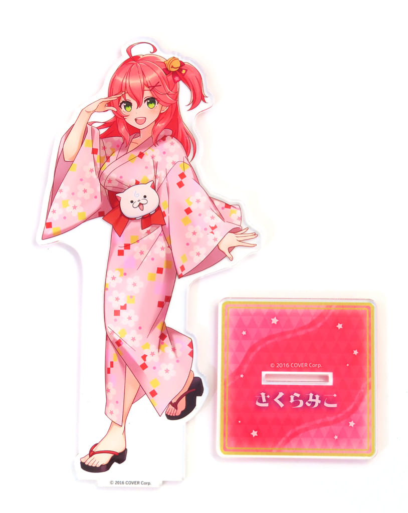 Sakura Miko VTuber Hololive Deka Acrylic Stand Yukata Ver. Gokurakuyu RAKU SPA Collaboration Vol.5 Fulolife Gokurakuyu Online Shop Exclusive Acrylic Stands [USED]