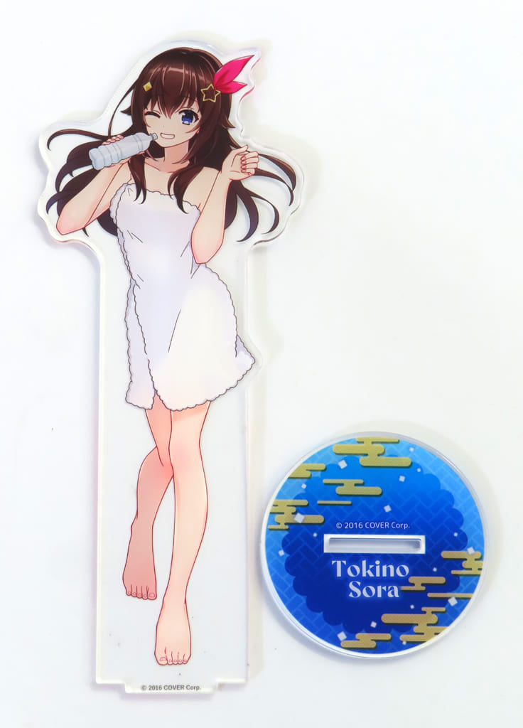 Tokino Sora VTuber Hololive Deka Acrylic Stand Post-Bath Version Gokurakuyu RAKU SPA Collaboration Vol.5 Fulolife Gokurakuyu Online Shop Exclusive Acrylic Stands [USED]