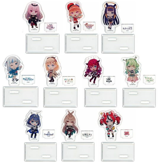 VTuber Hololive Mori Calliope & Others Ichiban Kuji Vol.5 Kyun-Chara Acrylic Stand Kyunchara Prize All 10 Types Set Acrylic Stands [USED]
