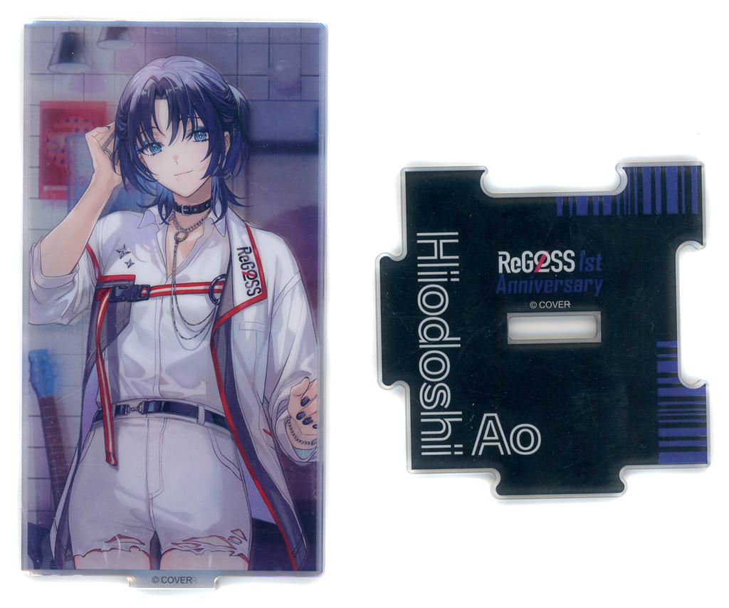 Fire Blue VTuber Hololive ReGLOSS 1st Anniversary Celebration Mirror Acrylic Stand DEV_IS ReGLOSS 1st Anniversary Only Store at HMV&BOOKS Exclusive Acrylic Stands [USED]