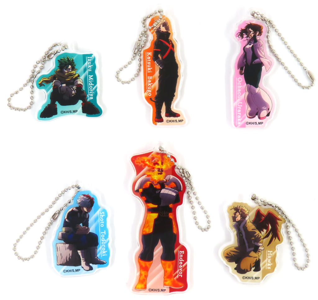 Shoto Todoroki, etc. My Hero Academia TD Acrylic Keychain Twilight Hero Plaza 2024 Limited All 6 Types Set Key Chain [USED]