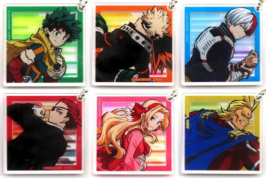 My Hero Academia THE MOVIE: You're Next Izuku Midoriya & Others Newly Drawn Acrylic Keychain Collection Premiere Commemorative Pop Up Shop Exclusive All 6 Types Set Keychains [USED]