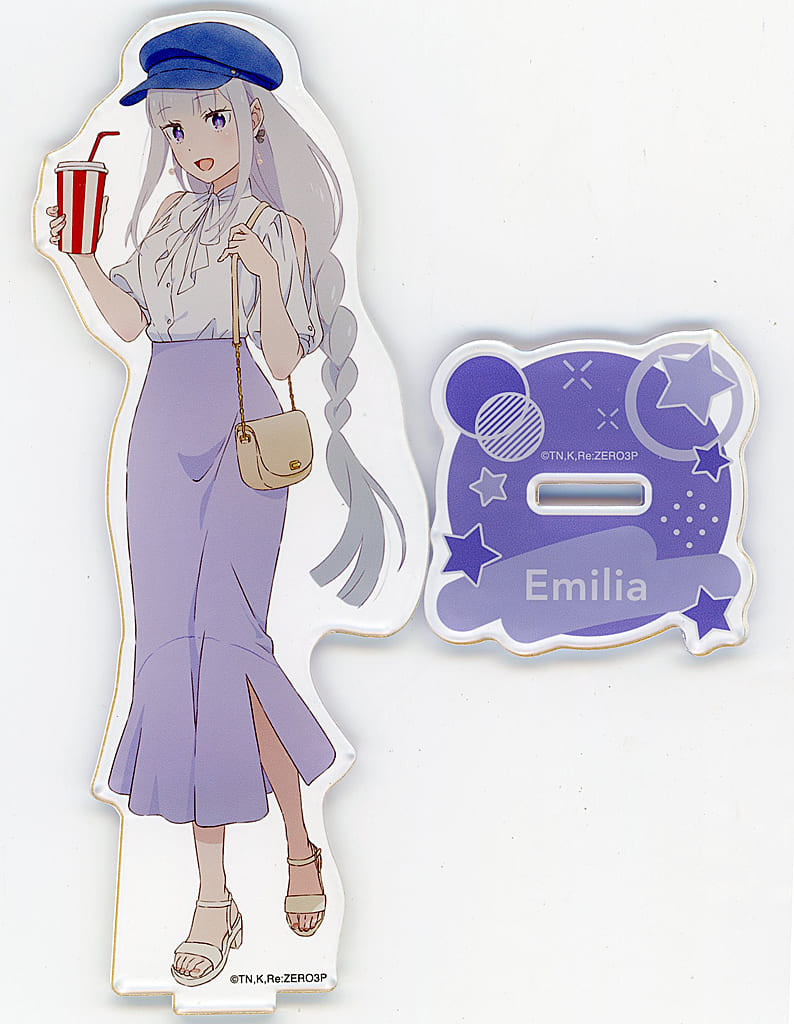 Emilia Re:ZERO -Starting Life in Another World- 3rd season Acrylic Stand Figure Movie Theater Version Exclusive Giveaway for Advance Screening Attendees of Episode 1: Theatrical Malice Acrylic Stand [USED]