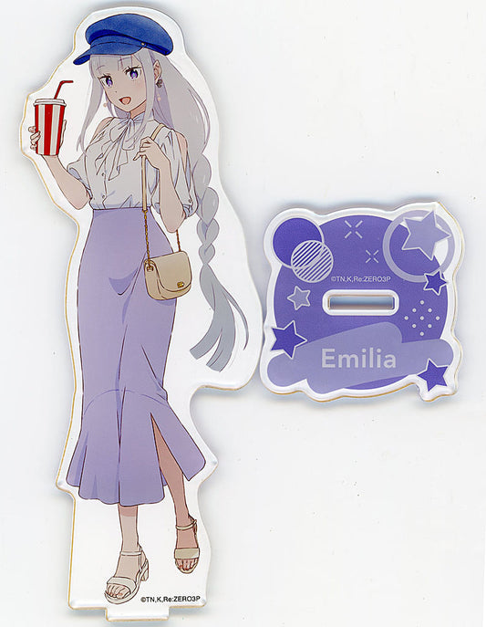 Emilia Re:ZERO -Starting Life in Another World- 3rd season Acrylic Stand Figure Movie Theater Version Exclusive Giveaway for Advance Screening Attendees of Episode 1: Theatrical Malice Acrylic Stand [USED]