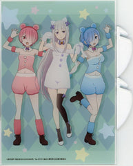 Rem Ram Emilia Re:ZERO -Starting Life in Another World- Acrylic Panel Fuwafuwa Animal Costume Ver. Acrylic Stand [USED]