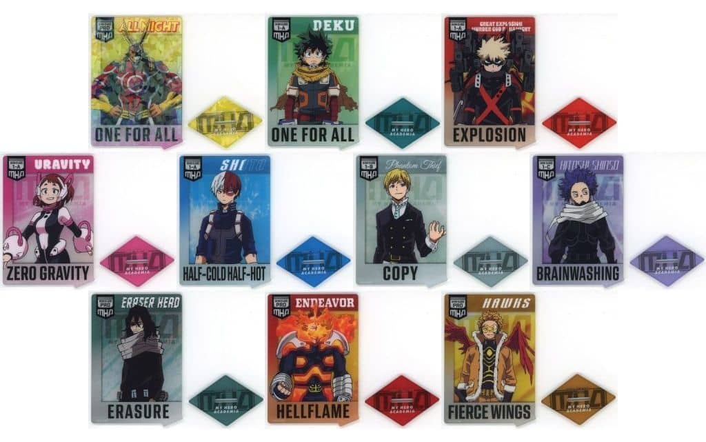 My Hero Academia All Might & Others Ichiban Kuji Flow of Years Card-Style Acrylic Stand Prize F All 10 Types Set Acrylic Stands [USED]