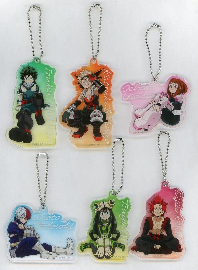 My Hero Academia Izuku Midoriya & Others Hero's Rest TD Acrylic Keychain All 6 Types Set Keychains [USED]