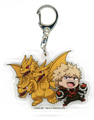 My Hero Academia Katsuki Bakugo King Ghidorah Godzilla Collaboration Acrylic Keychain Keychains [USED]