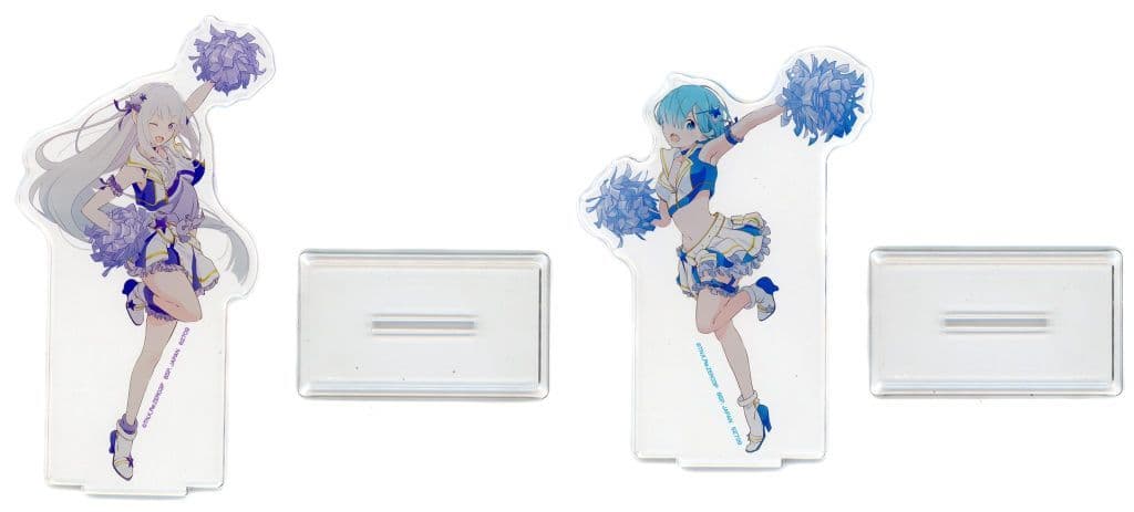 Emilia Rem Re:ZERO -Starting Life in Another World- Ichiban Kuji Wishing You Courage Acrylic Stand Prize D All 2 Types Set Acrylic Stand [USED]