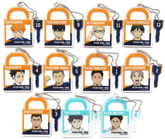 Shoyo Hinata, etc. Haikyu!! Padlock Acrylic Keychain Real Escape Game: Escape From The Great King's Trials Limited All 11 Types Set Key Chain [USED]