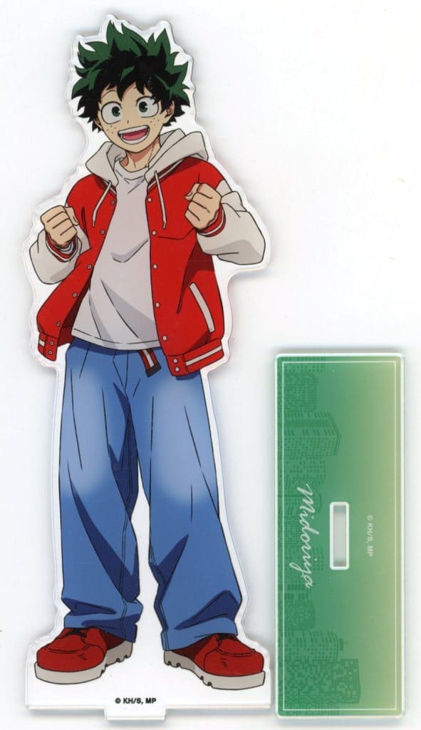 My Hero Academia Izuku Midoriya Original Illustration Commemorative Photo Ver. Big Acrylic Stand Red Tokyo Tower Limited Acrylic Stands [USED]